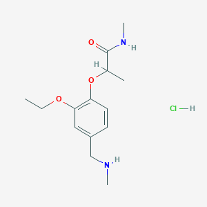 molecular formula C14H23ClN2O3 B4244167 2-{2-ethoxy-4-[(methylamino)methyl]phenoxy}-N-methylpropanamide hydrochloride 