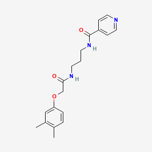 N-(3-{[2-(3,4-dimethylphenoxy)acetyl]amino}propyl)isonicotinamide