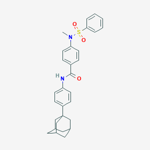 molecular formula C30H32N2O3S B424420 N-[4-(1-adamantyl)phenyl]-4-[methyl(phenylsulfonyl)amino]benzamide 