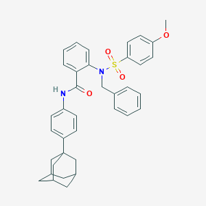 molecular formula C37H38N2O4S B424421 N-[4-(1-adamantyl)phenyl]-2-{benzyl[(4-methoxyphenyl)sulfonyl]amino}benzamide 