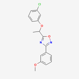 5-[1-(3-chlorophenoxy)ethyl]-3-(3-methoxyphenyl)-1,2,4-oxadiazole