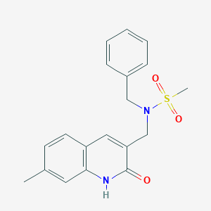 N-benzyl-N-[(2-hydroxy-7-methyl-3-quinolinyl)methyl]methanesulfonamide