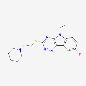 5-Ethyl-8-fluoro-3-(2-piperidin-1-ylethylsulfanyl)-[1,2,4]triazino[5,6-b]indole