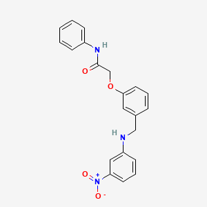 molecular formula C21H19N3O4 B4244322 2-(3-{[(3-nitrophenyl)amino]methyl}phenoxy)-N-phenylacetamide 