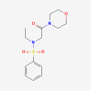 molecular formula C14H20N2O4S B4244329 N-ethyl-N-[2-(morpholin-4-yl)-2-oxoethyl]benzenesulfonamide 