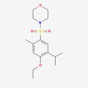 molecular formula C16H25NO4S B4244341 4-[(4-ethoxy-5-isopropyl-2-methylphenyl)sulfonyl]morpholine 