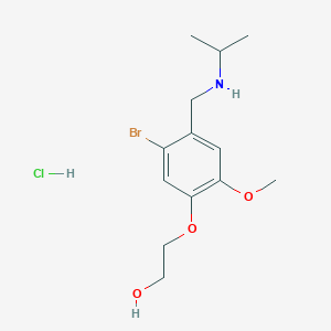 2-[5-Bromo-2-methoxy-4-[(propan-2-ylamino)methyl]phenoxy]ethanol;hydrochloride