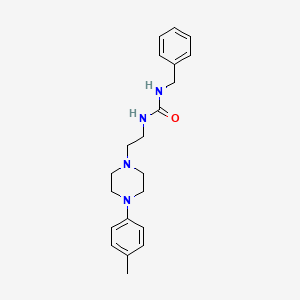 molecular formula C21H28N4O B4244350 1-Benzyl-3-[2-[4-(4-methylphenyl)piperazin-1-yl]ethyl]urea 