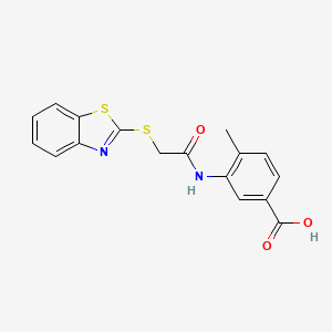 3-{[(1,3-benzothiazol-2-ylthio)acetyl]amino}-4-methylbenzoic acid