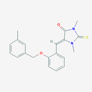 molecular formula C20H20N2O2S B424441 1,3-Dimethyl-5-{2-[(3-methylbenzyl)oxy]benzylidene}-2-thioxoimidazolidin-4-one 