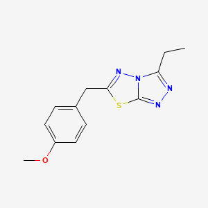 molecular formula C13H14N4OS B4244424 3-Ethyl-6-[(4-methoxyphenyl)methyl]-[1,2,4]triazolo[3,4-b][1,3,4]thiadiazole 