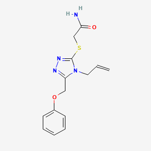 molecular formula C14H16N4O2S B4244436 2-{[4-ALLYL-5-(PHENOXYMETHYL)-4H-1,2,4-TRIAZOL-3-YL]SULFANYL}ACETAMIDE 