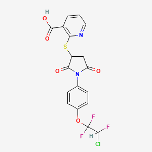 2-({1-[4-(2-Chloro-1,1,2-trifluoroethoxy)phenyl]-2,5-dioxopyrrolidin-3-yl}sulfanyl)pyridine-3-carboxylic acid