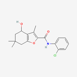 N-(2-chlorophenyl)-4-hydroxy-3,6,6-trimethyl-4,5,6,7-tetrahydro-1-benzofuran-2-carboxamide