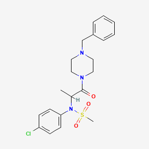 N-[2-(4-benzyl-1-piperazinyl)-1-methyl-2-oxoethyl]-N-(4-chlorophenyl)methanesulfonamide