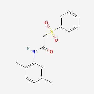 molecular formula C16H17NO3S B4244481 2-(benzenesulfonyl)-N-(2,5-dimethylphenyl)acetamide 