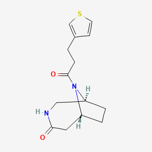 (1S*,6R*)-9-[3-(3-thienyl)propanoyl]-3,9-diazabicyclo[4.2.1]nonan-4-one