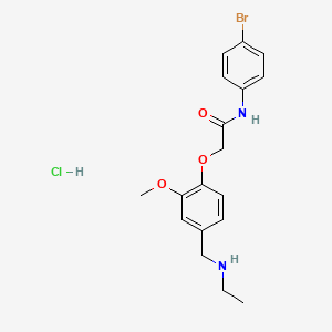 N-(4-bromophenyl)-2-{4-[(ethylamino)methyl]-2-methoxyphenoxy}acetamide hydrochloride