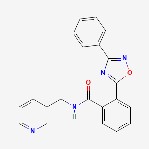 molecular formula C21H16N4O2 B4244499 2-(3-phenyl-1,2,4-oxadiazol-5-yl)-N-(3-pyridinylmethyl)benzamide 