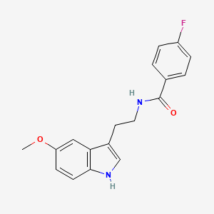 4-fluoro-N-[2-(5-methoxy-1H-indol-3-yl)ethyl]benzamide