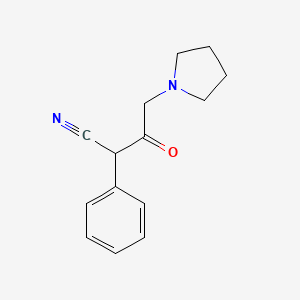 3-oxo-2-phenyl-4-(1-pyrrolidinyl)butanenitrile