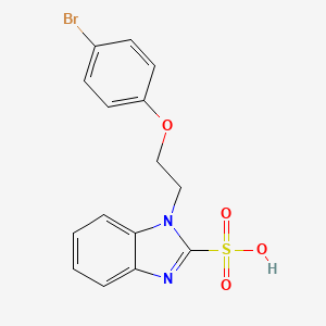 1-[2-(4-Bromophenoxy)ethyl]-1H-1,3-benzodiazole-2-sulfonic acid