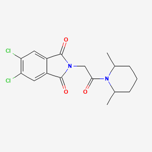 molecular formula C17H18Cl2N2O3 B4244588 5,6-Dichloro-2-[2-(2,6-dimethylpiperidino)-2-oxoethyl]-1H-isoindole-1,3(2H)-dione 