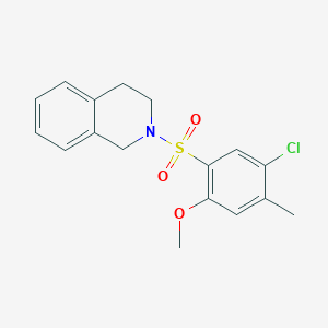 2-[(5-chloro-2-methoxy-4-methylphenyl)sulfonyl]-1,2,3,4-tetrahydroisoquinoline