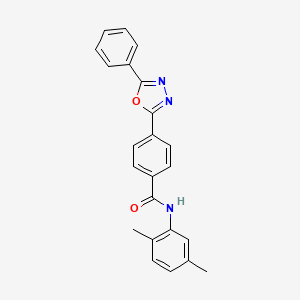 molecular formula C23H19N3O2 B4244611 N-(2,5-dimethylphenyl)-4-(5-phenyl-1,3,4-oxadiazol-2-yl)benzamide 