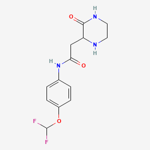 N-[4-(difluoromethoxy)phenyl]-2-(3-oxo-2-piperazinyl)acetamide