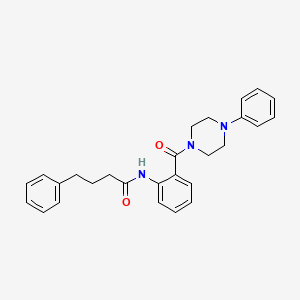 molecular formula C27H29N3O2 B4244624 4-phenyl-N-[2-(4-phenylpiperazine-1-carbonyl)phenyl]butanamide 