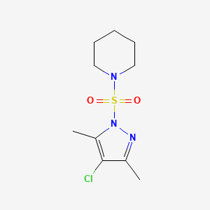 molecular formula C10H16ClN3O2S B4244640 4-Chloro-3,5-dimethyl-1-(piperidylsulfonyl)pyrazole 