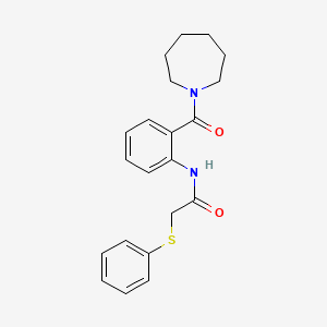 N-[2-(1-azepanylcarbonyl)phenyl]-2-(phenylthio)acetamide