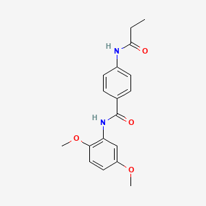 N-(2,5-dimethoxyphenyl)-4-(propanoylamino)benzamide