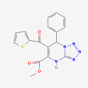 molecular formula C17H13N5O3S B4244691 methyl 7-phenyl-6-(2-thienylcarbonyl)-4,7-dihydrotetrazolo[1,5-a]pyrimidine-5-carboxylate 