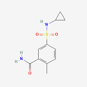 molecular formula C11H14N2O3S B4244703 5-(Cyclopropylsulfamoyl)-2-methylbenzamide 