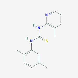 molecular formula C15H17N3S B4244716 N-(2,5-DIMETHYLPHENYL)-N'-(3-METHYL-2-PYRIDYL)THIOUREA 