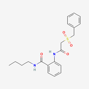 molecular formula C20H24N2O4S B4244722 N-BUTYL-2-(2-PHENYLMETHANESULFONYLACETAMIDO)BENZAMIDE 