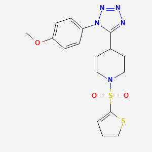 molecular formula C17H19N5O3S2 B4244731 4-[1-(4-Methoxyphenyl)-1H-1,2,3,4-tetrazol-5-YL]-1-(thiophene-2-sulfonyl)piperidine 