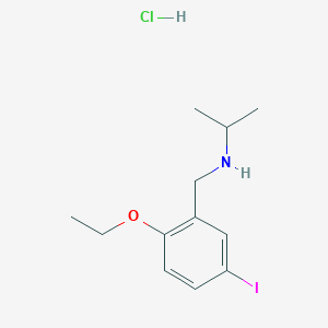 N-[(2-ethoxy-5-iodophenyl)methyl]propan-2-amine;hydrochloride