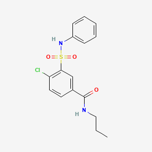 4-chloro-3-(phenylsulfamoyl)-N-propylbenzamide