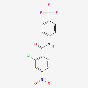 molecular formula C14H8ClF3N2O3 B4244770 2-chloro-4-nitro-N-[4-(trifluoromethyl)phenyl]benzamide 