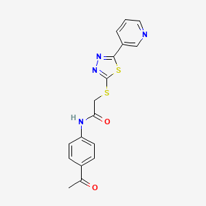 N~1~-(4-ACETYLPHENYL)-2-{[5-(3-PYRIDYL)-1,3,4-THIADIAZOL-2-YL]SULFANYL}ACETAMIDE