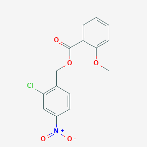 molecular formula C15H12ClNO5 B4244787 2-chloro-4-nitrobenzyl 2-methoxybenzoate 