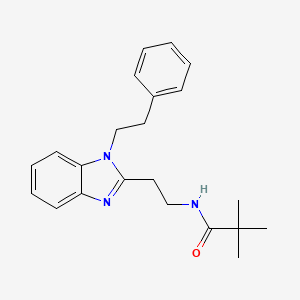 molecular formula C22H27N3O B4244826 2,2-dimethyl-N-{2-[1-(2-phenylethyl)-1H-benzimidazol-2-yl]ethyl}propanamide 