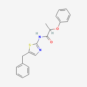 molecular formula C19H18N2O2S B4244830 N-(5-benzyl-1,3-thiazol-2-yl)-2-phenoxypropanamide 