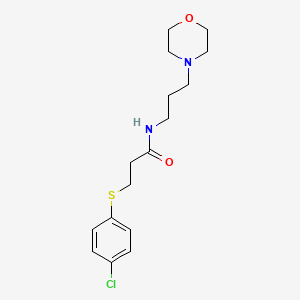 3-[(4-chlorophenyl)thio]-N-[3-(4-morpholinyl)propyl]propanamide