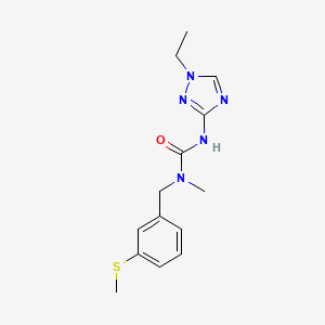 molecular formula C14H19N5OS B4244869 N'-(1-ethyl-1H-1,2,4-triazol-3-yl)-N-methyl-N-[3-(methylthio)benzyl]urea 