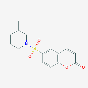 molecular formula C15H17NO4S B4244883 6-[(3-methylpiperidin-1-yl)sulfonyl]-2H-chromen-2-one 