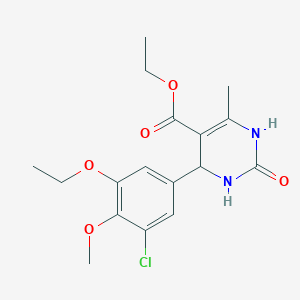 ethyl 4-(3-chloro-5-ethoxy-4-methoxyphenyl)-6-methyl-2-oxo-1,2,3,4-tetrahydro-5-pyrimidinecarboxylate